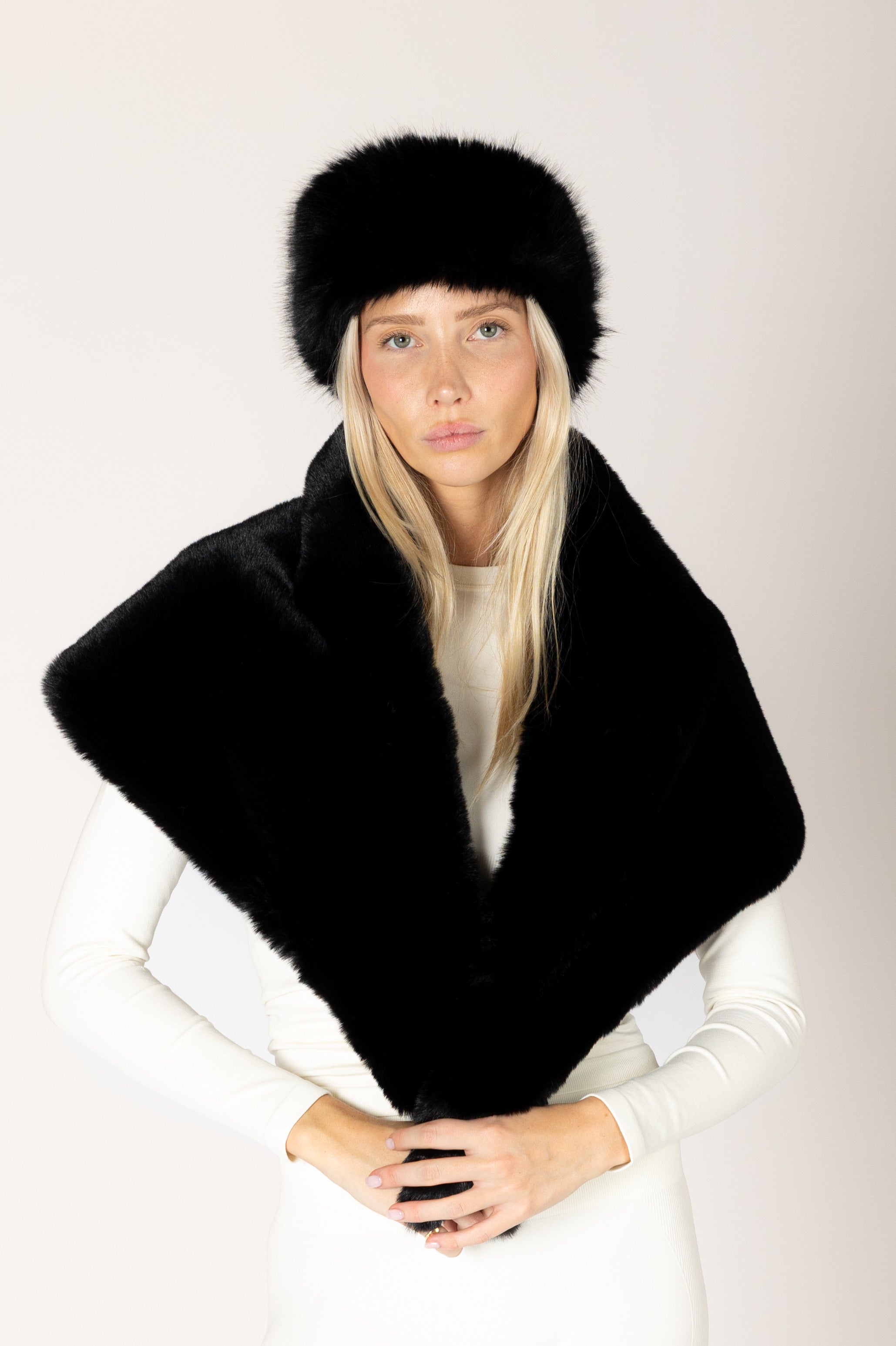 Luxe Triangle Faux Fur Scarf