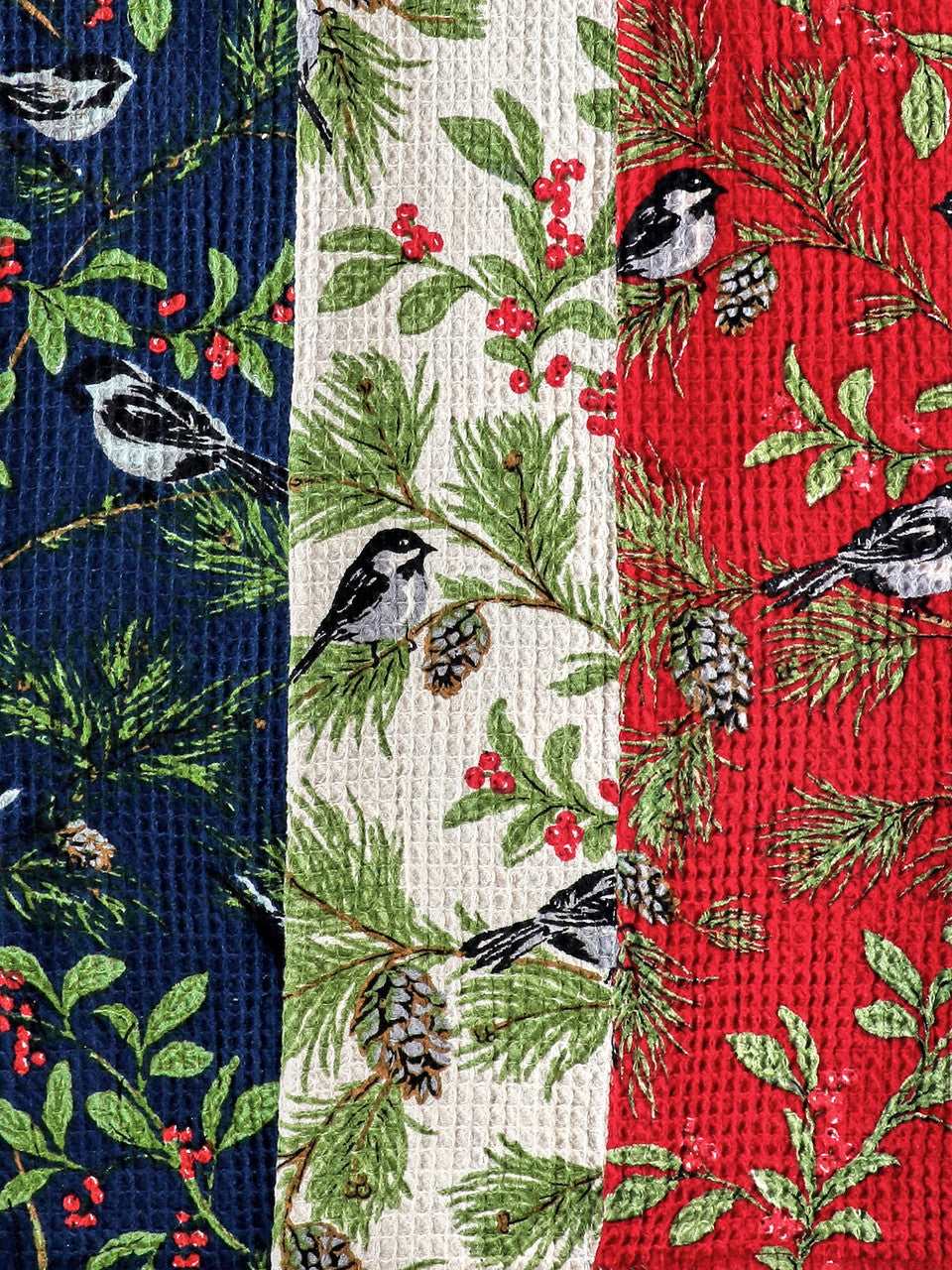 Chickadee Patchwork Tea Towel Bundle