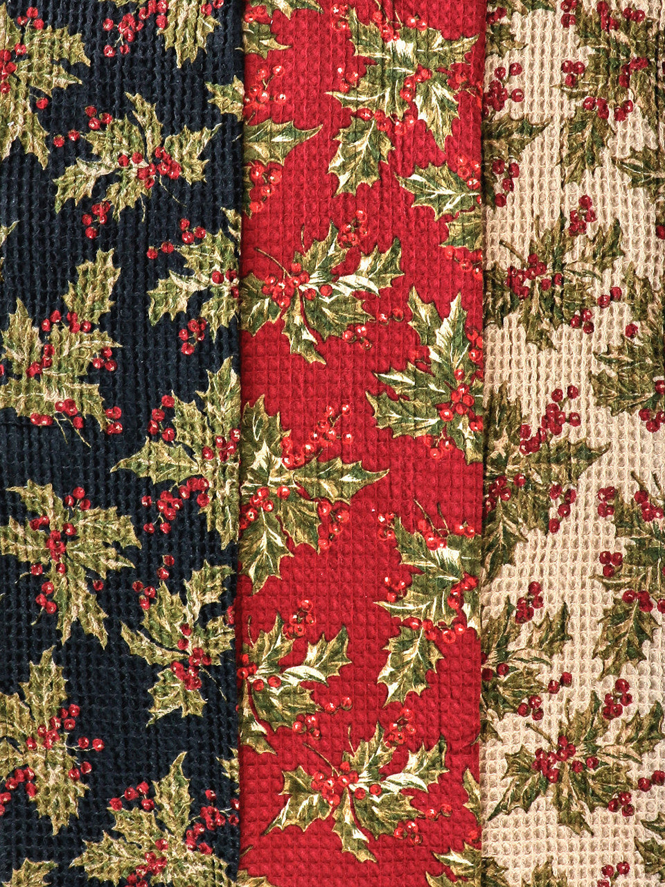 Winterberry Patchwork Tiny Towel Set of 6