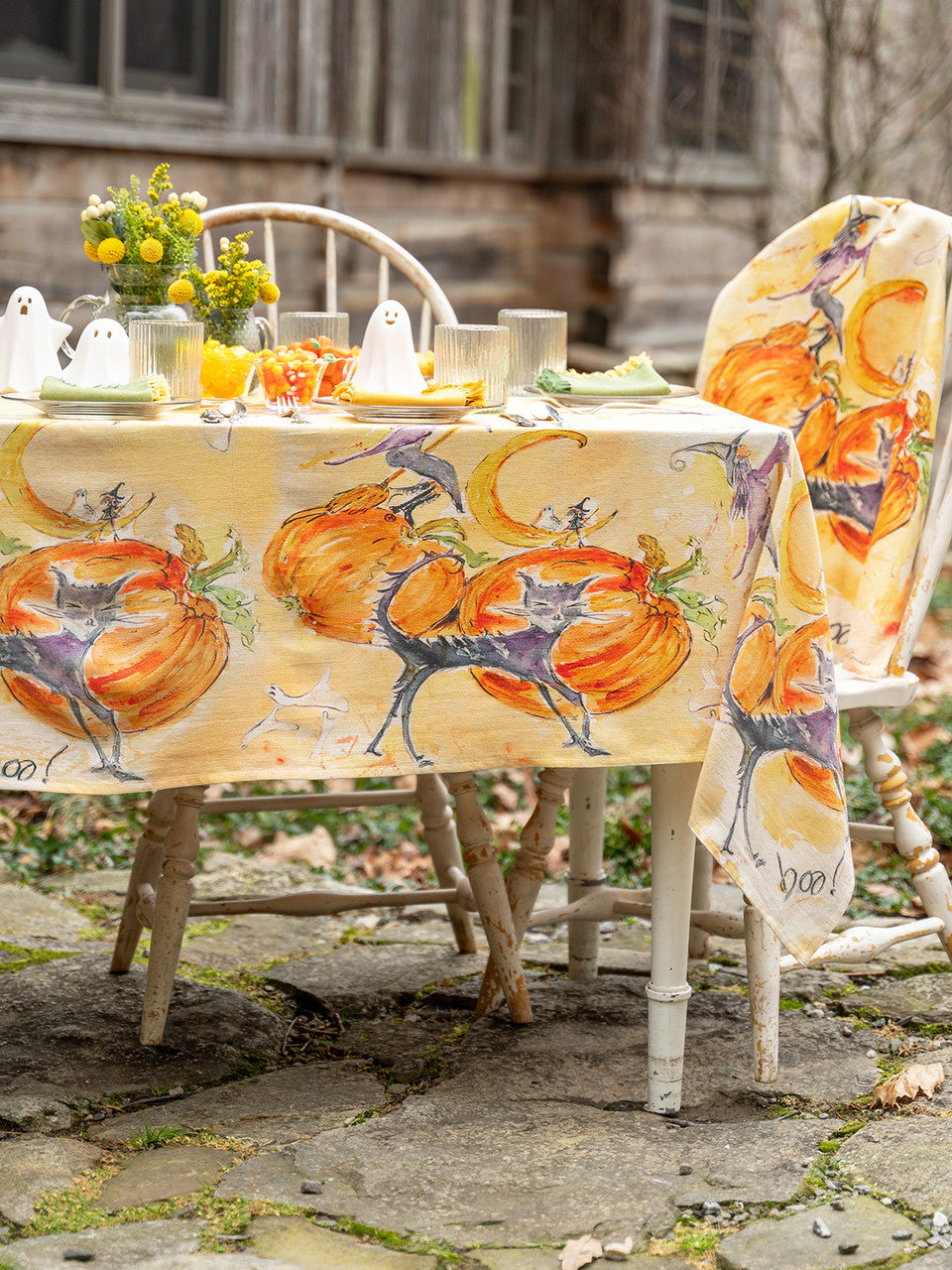 Boo! Watercolor Tablecloth