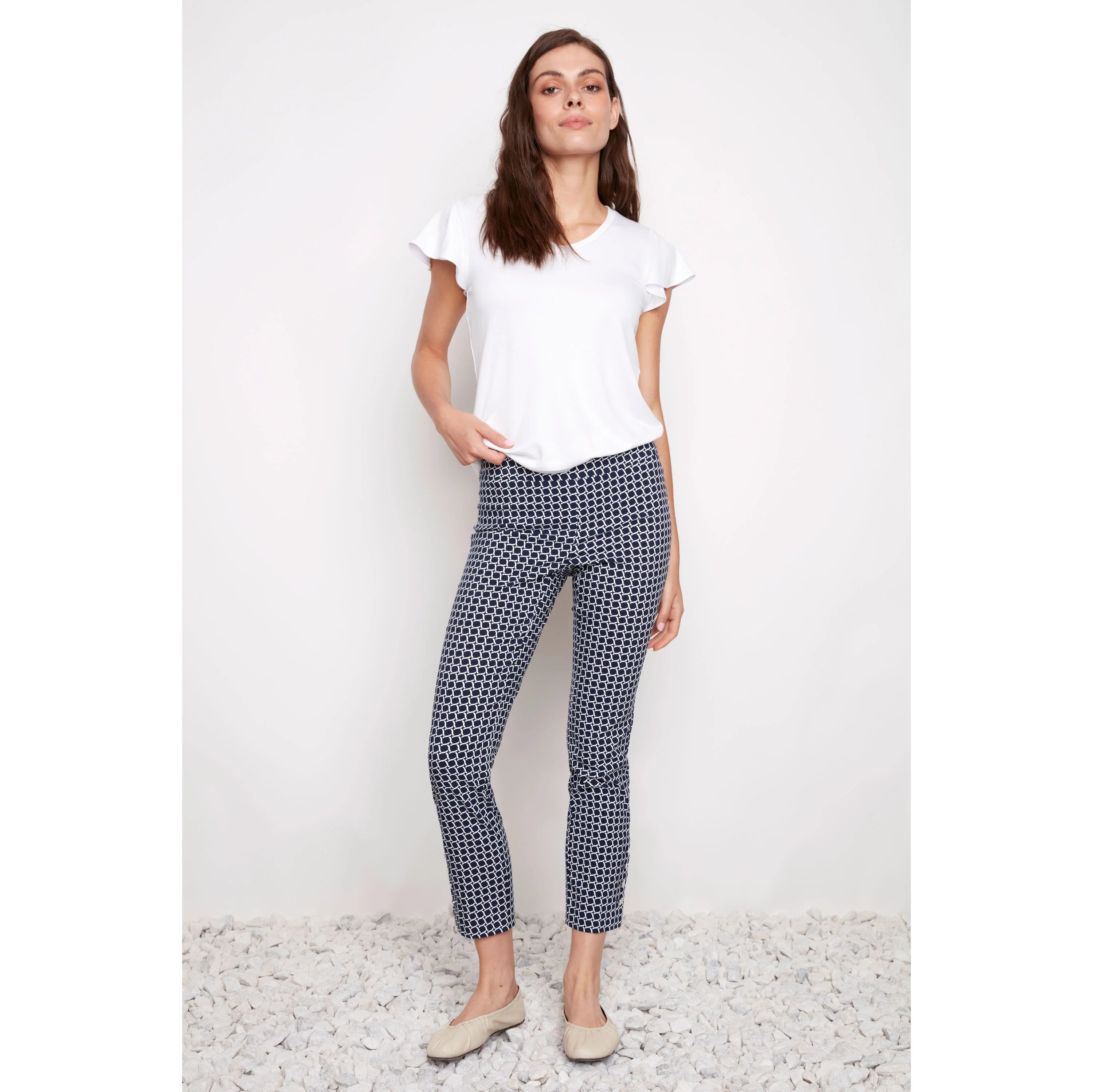 Button Vent Coastal Ankle Pant