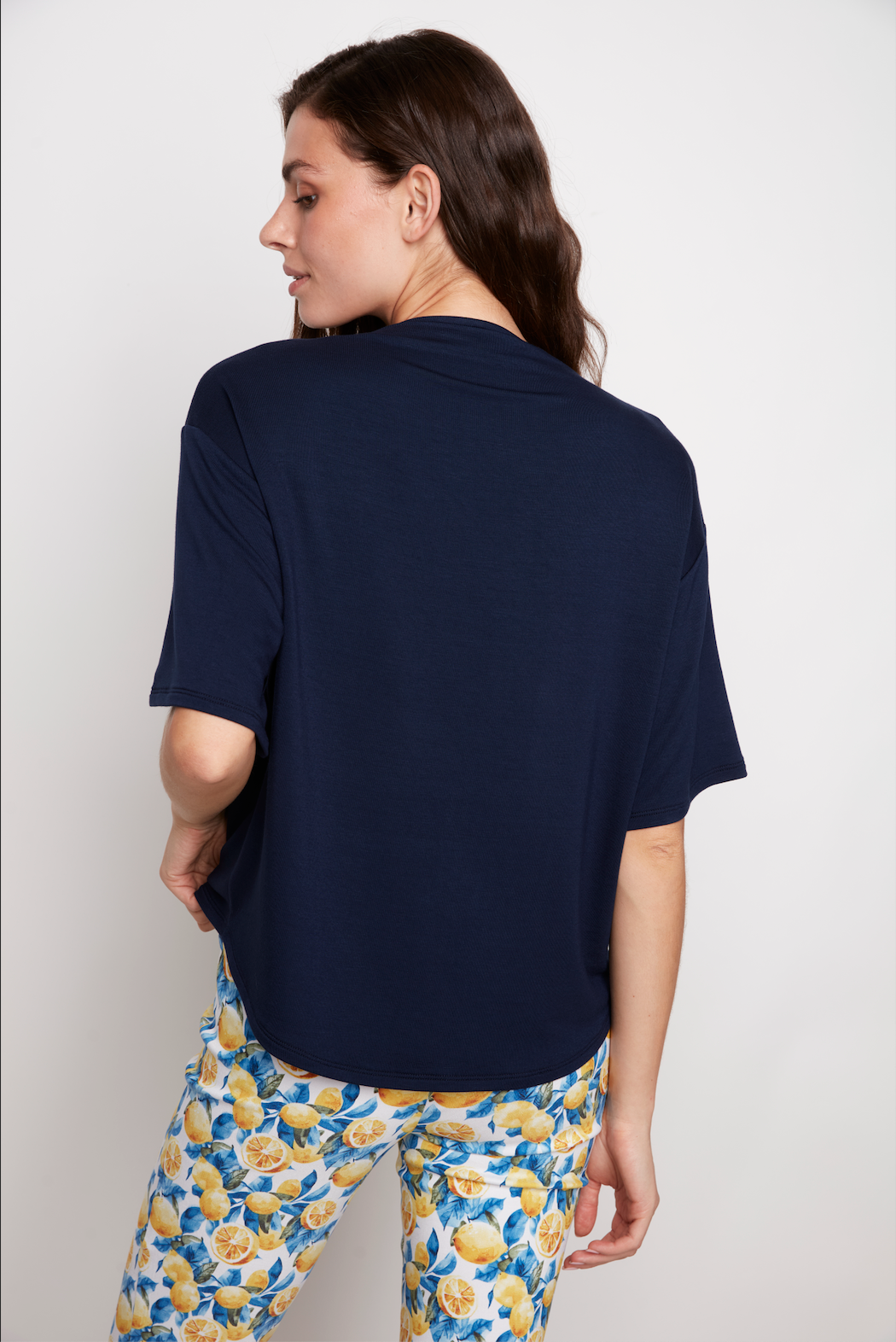 Slit Neck Short Sleeve Top