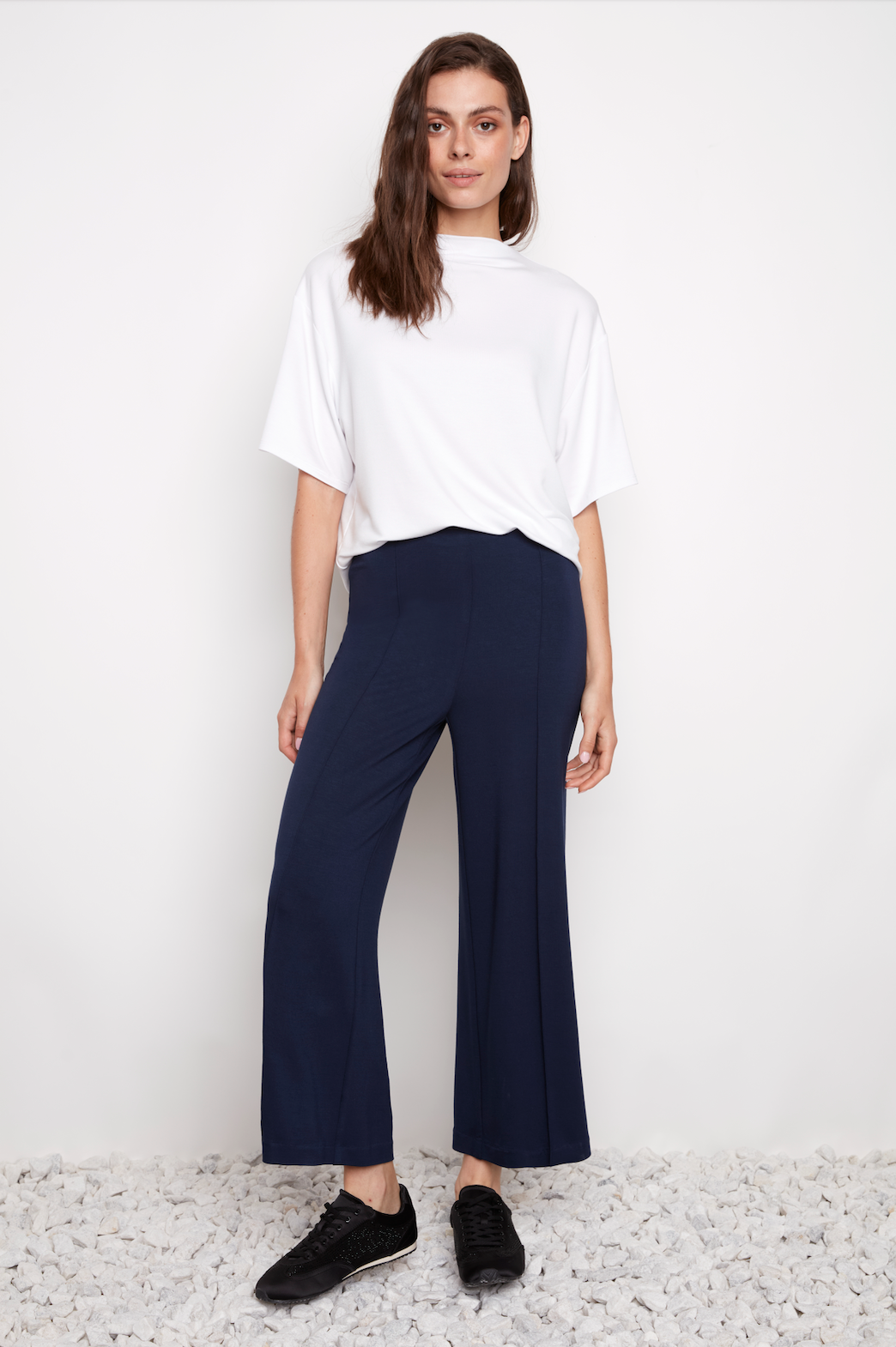 Slit Neck Short Sleeve Top