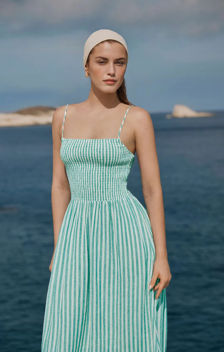 Bayside Stripe Midi Dress