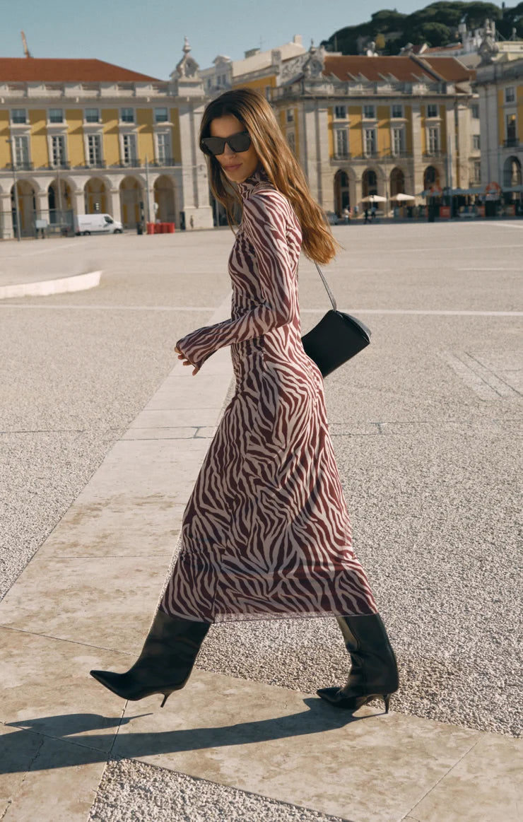 Sevilla Zebra Mesh Dress