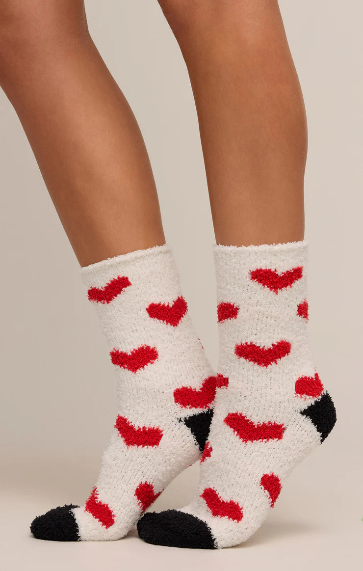 Heart Plush Socks 2 pak