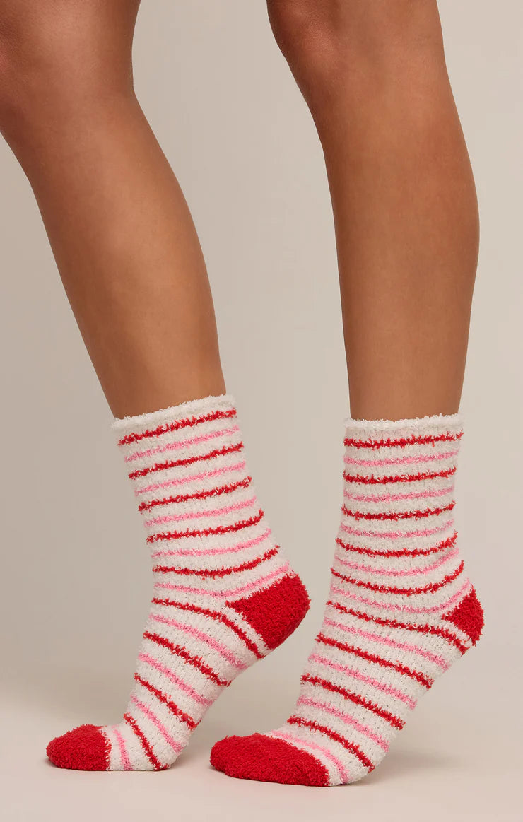 Striped Plush Socks 2 pak