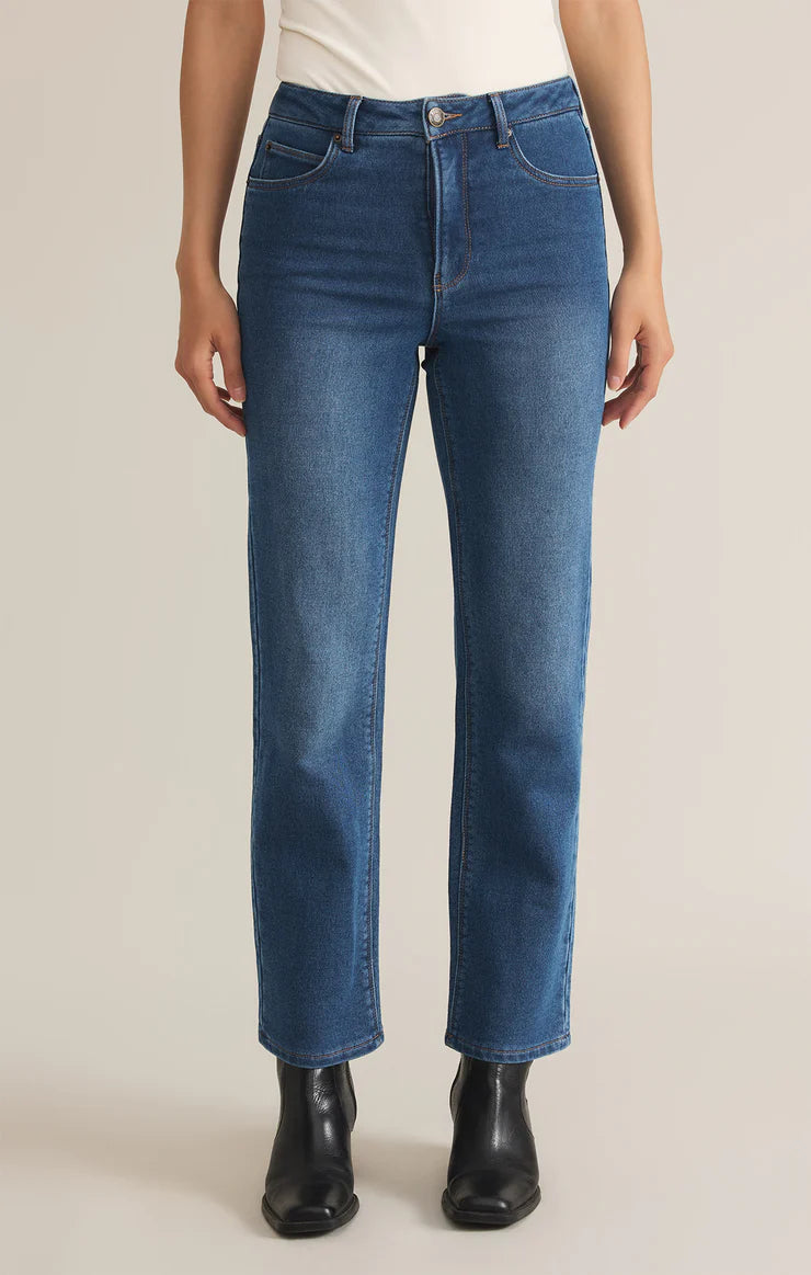 Val Straight Leg Knit denim