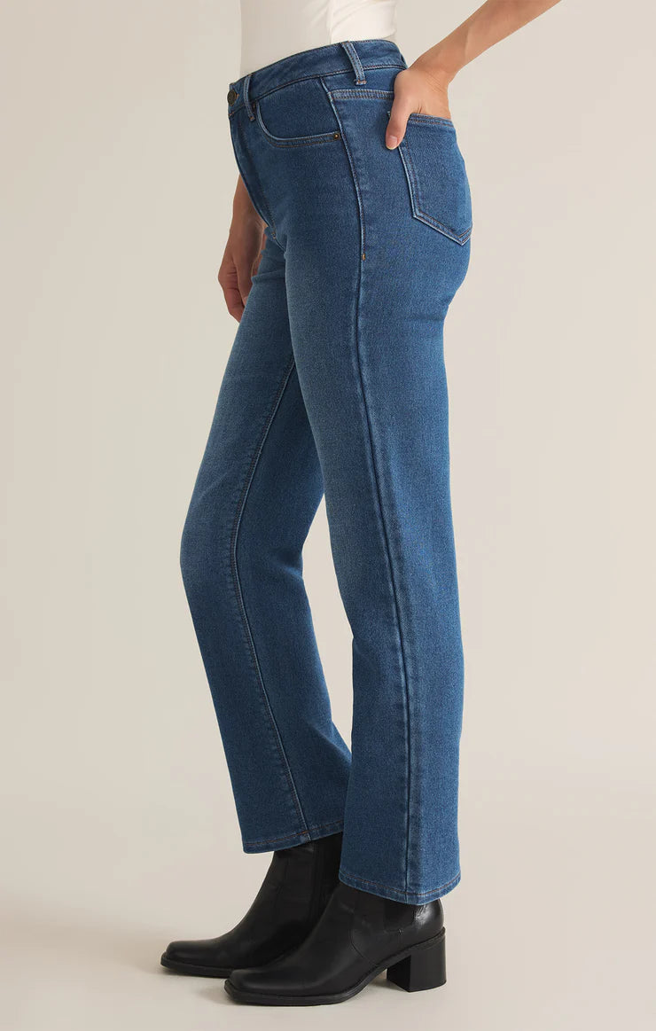 Val Straight Leg Knit denim