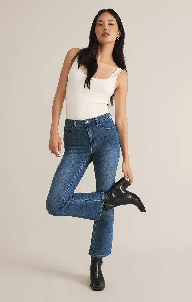 Lia Ankle Kick Flare Knit Jean