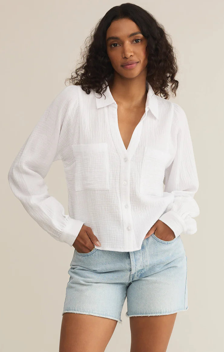 Campo Button Gauze Top