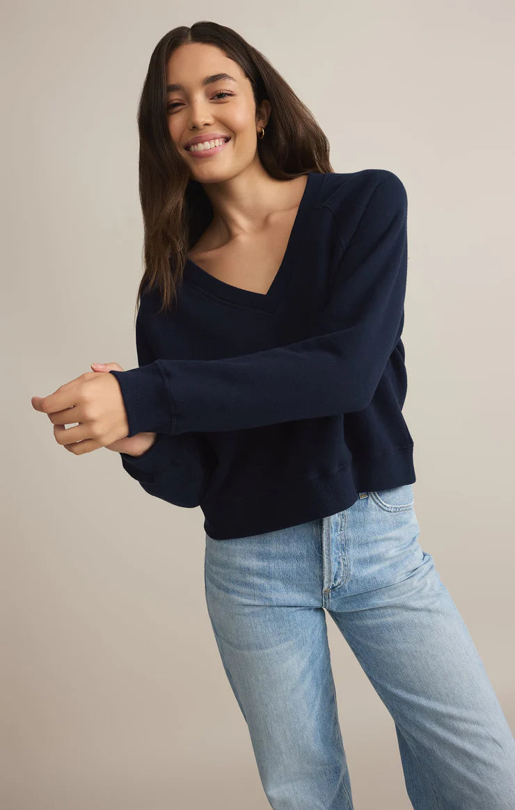 Avenue V-Neck Sweatshirt