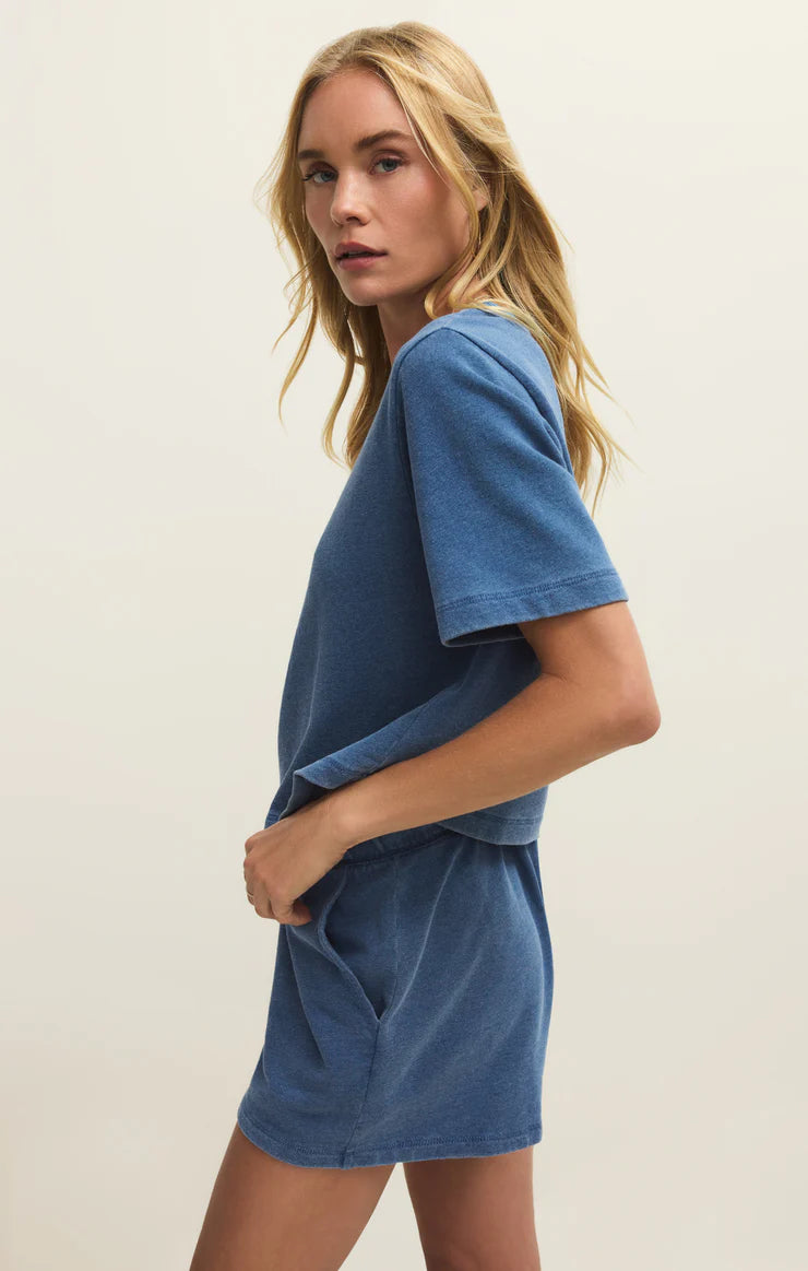 Curran Knit Denim Tee