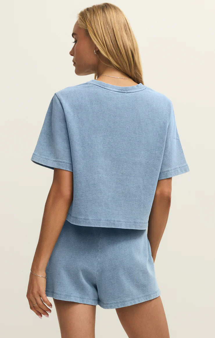 Curran Knit Denim Tee