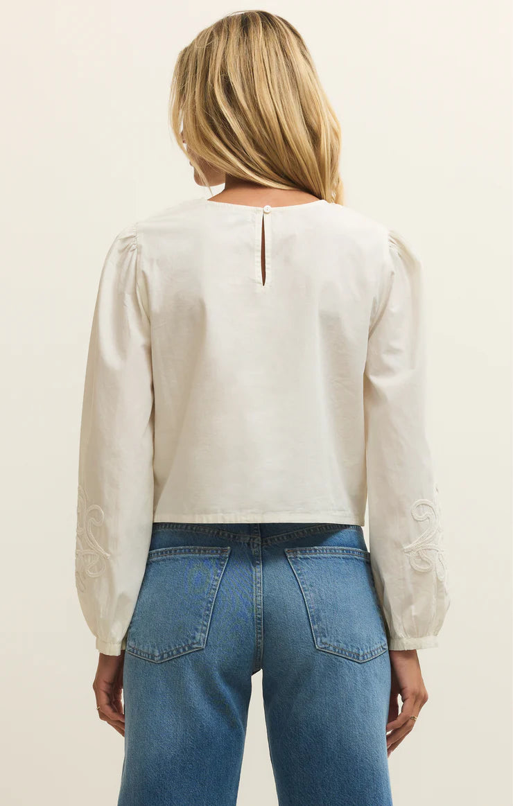 Tatiana Embroidered Cropped Top