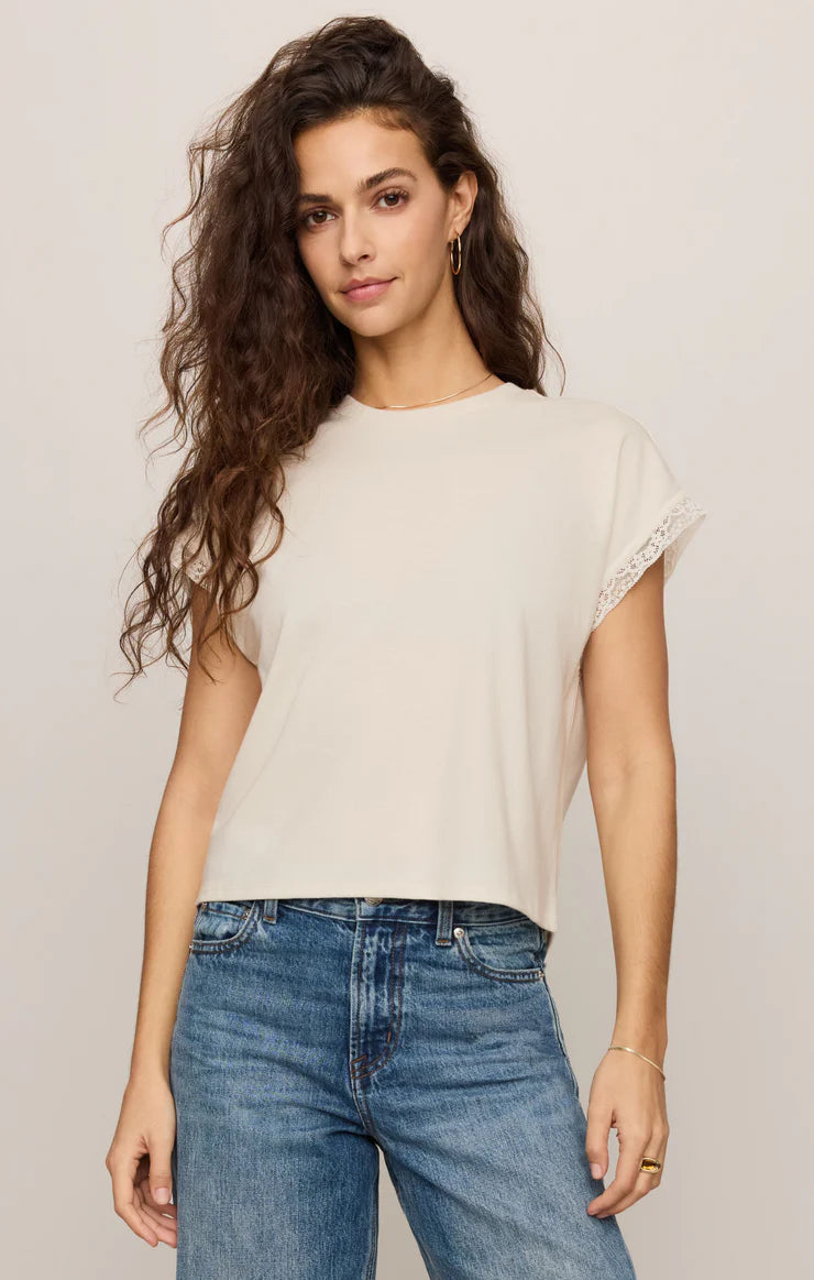 Marika Lace Trim Muscle Tee