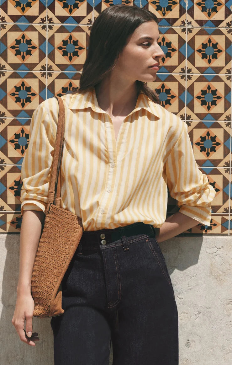 Golden Haven Stripe Button Up