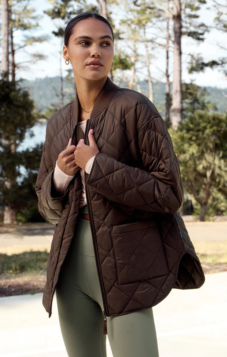 Sunrise Quilted Bomber Jacket