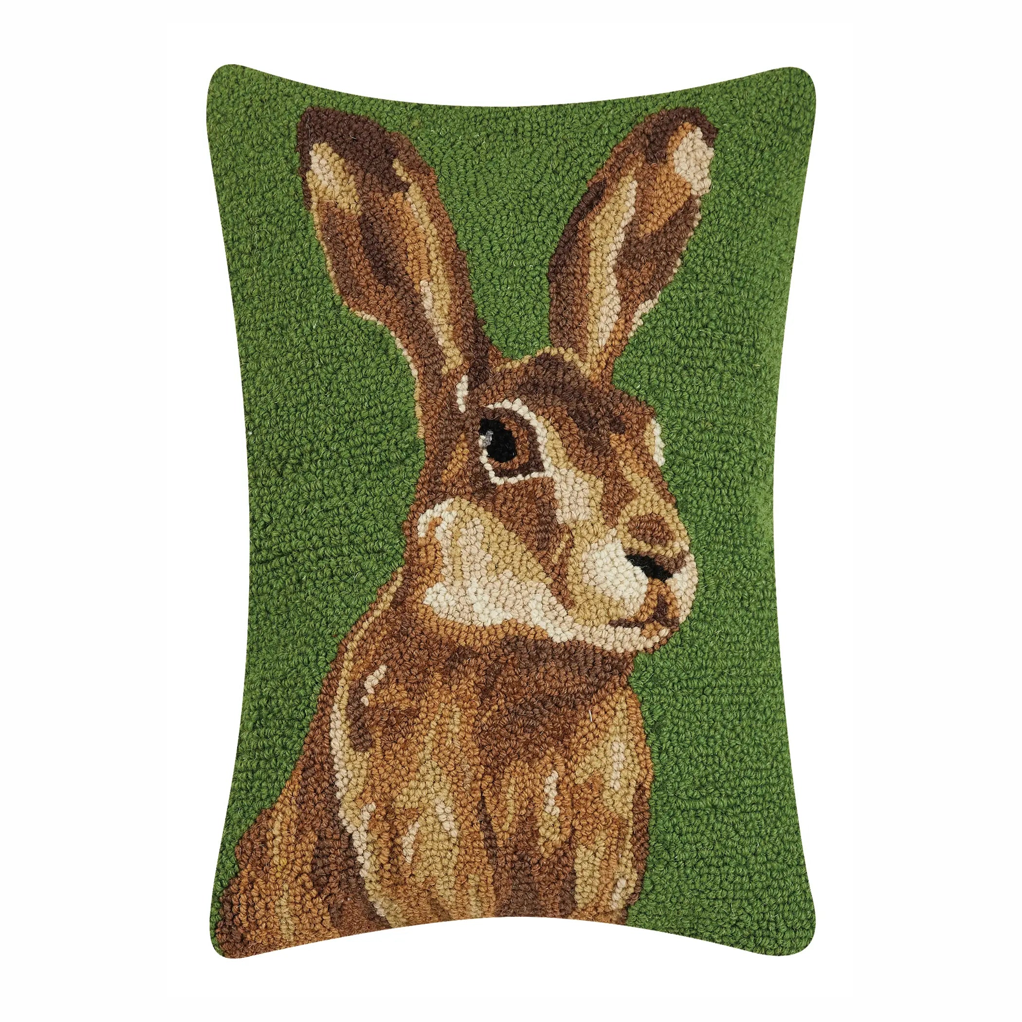Jack Rabbit Hooked Pillow