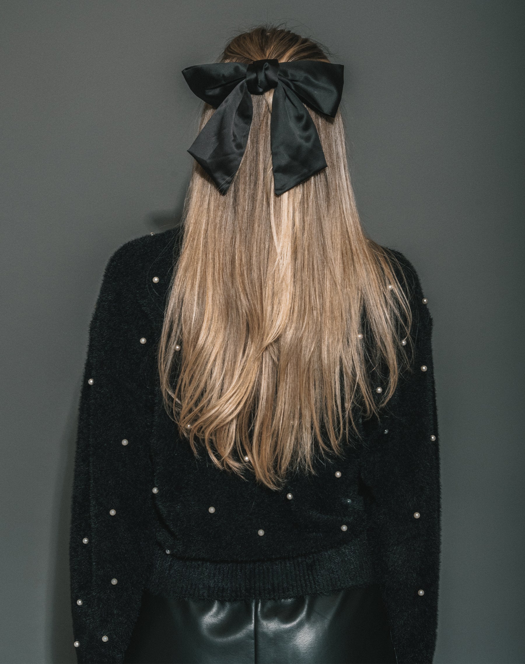 Satin Bow Hair Beret