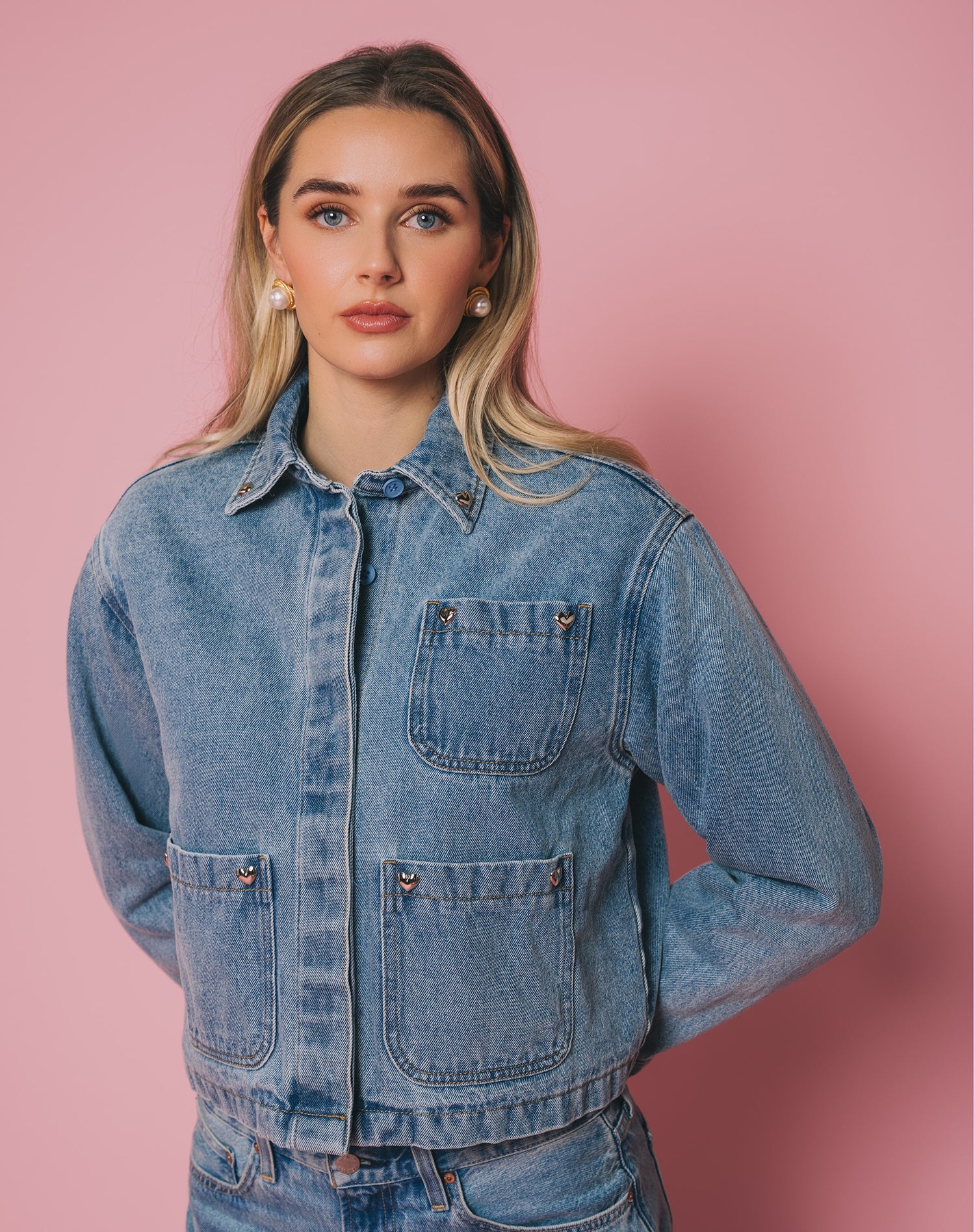 Magali Denim Jacket w Chrome Hearts