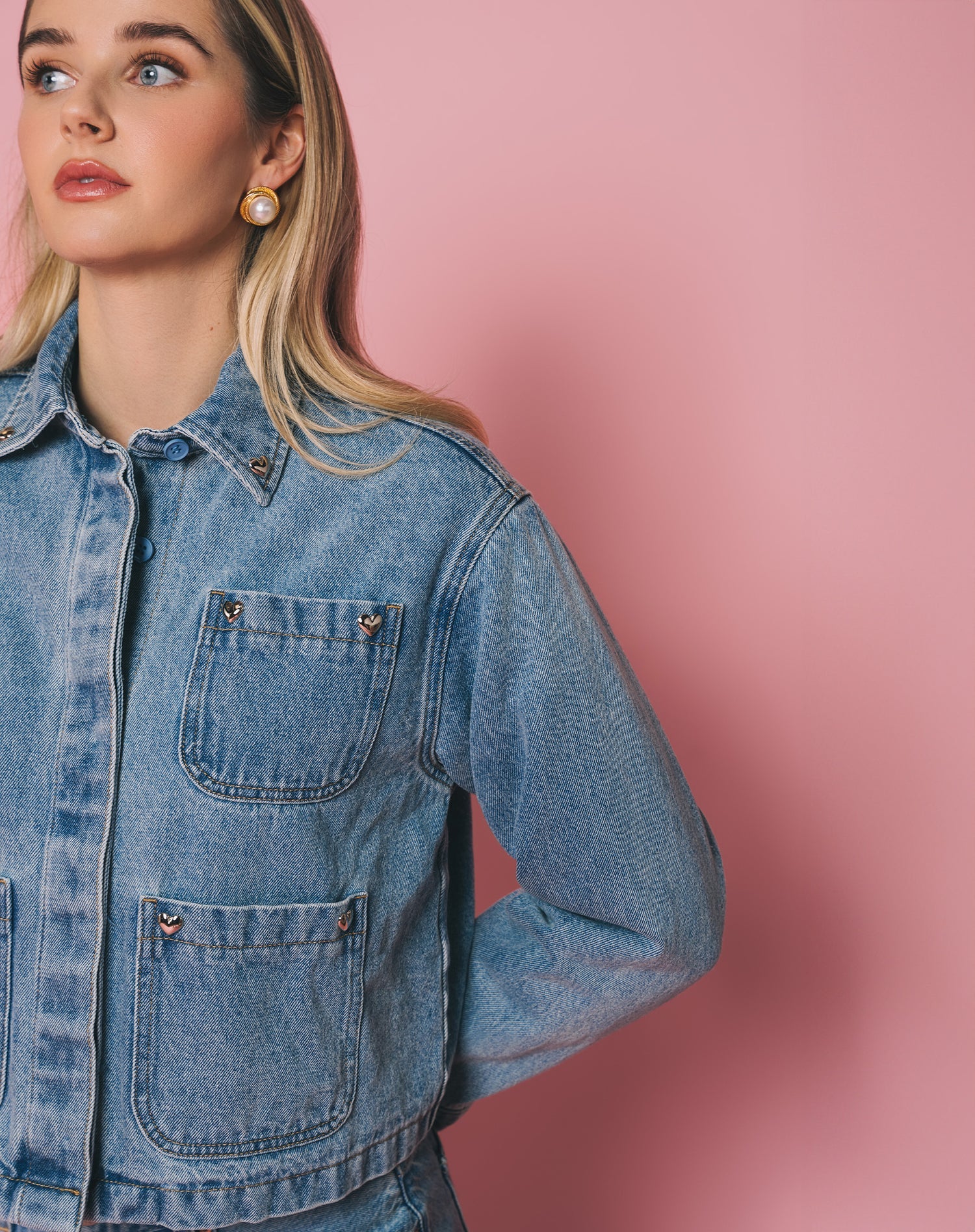 Magali Denim Jacket w Chrome Hearts