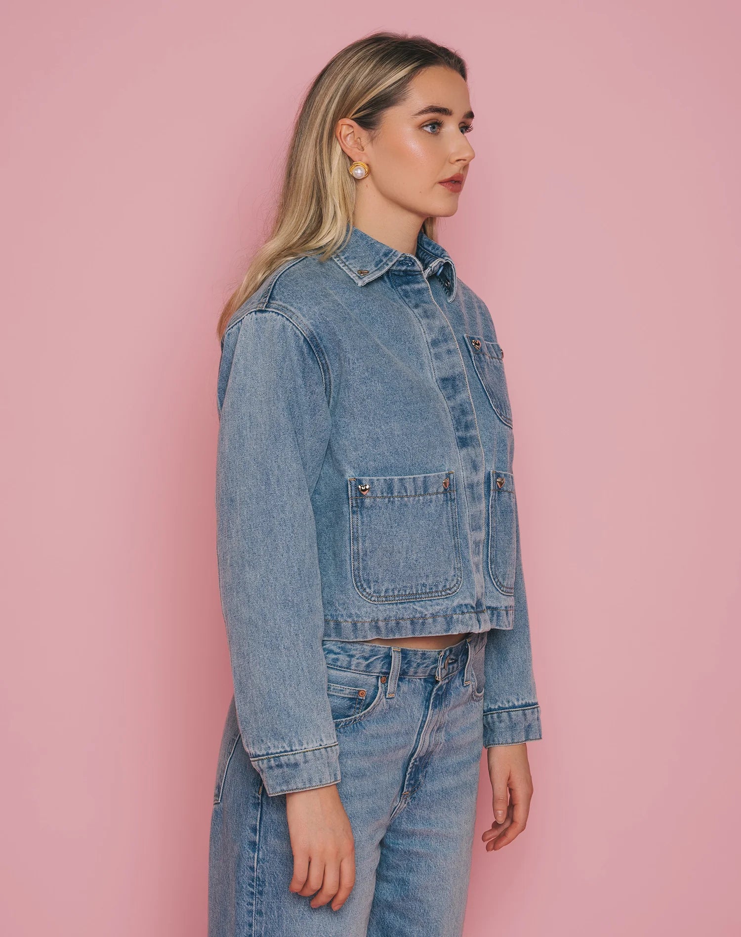 Magali Denim Jacket w Chrome Hearts