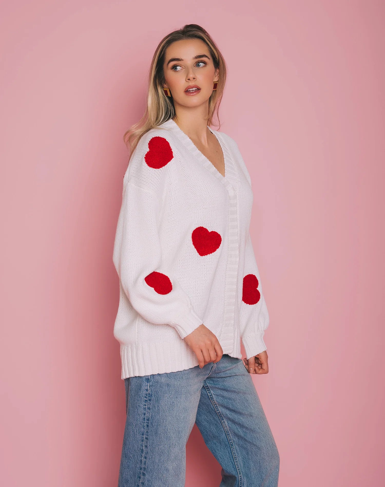 Heart Oversized Cardigan