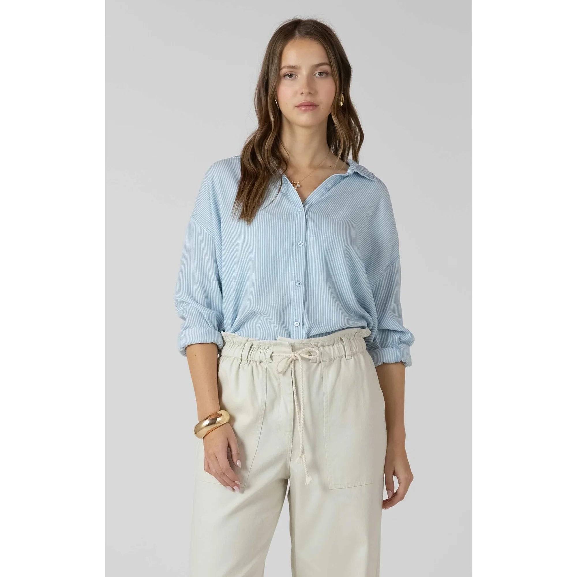 Relaxed Button Front Shirt