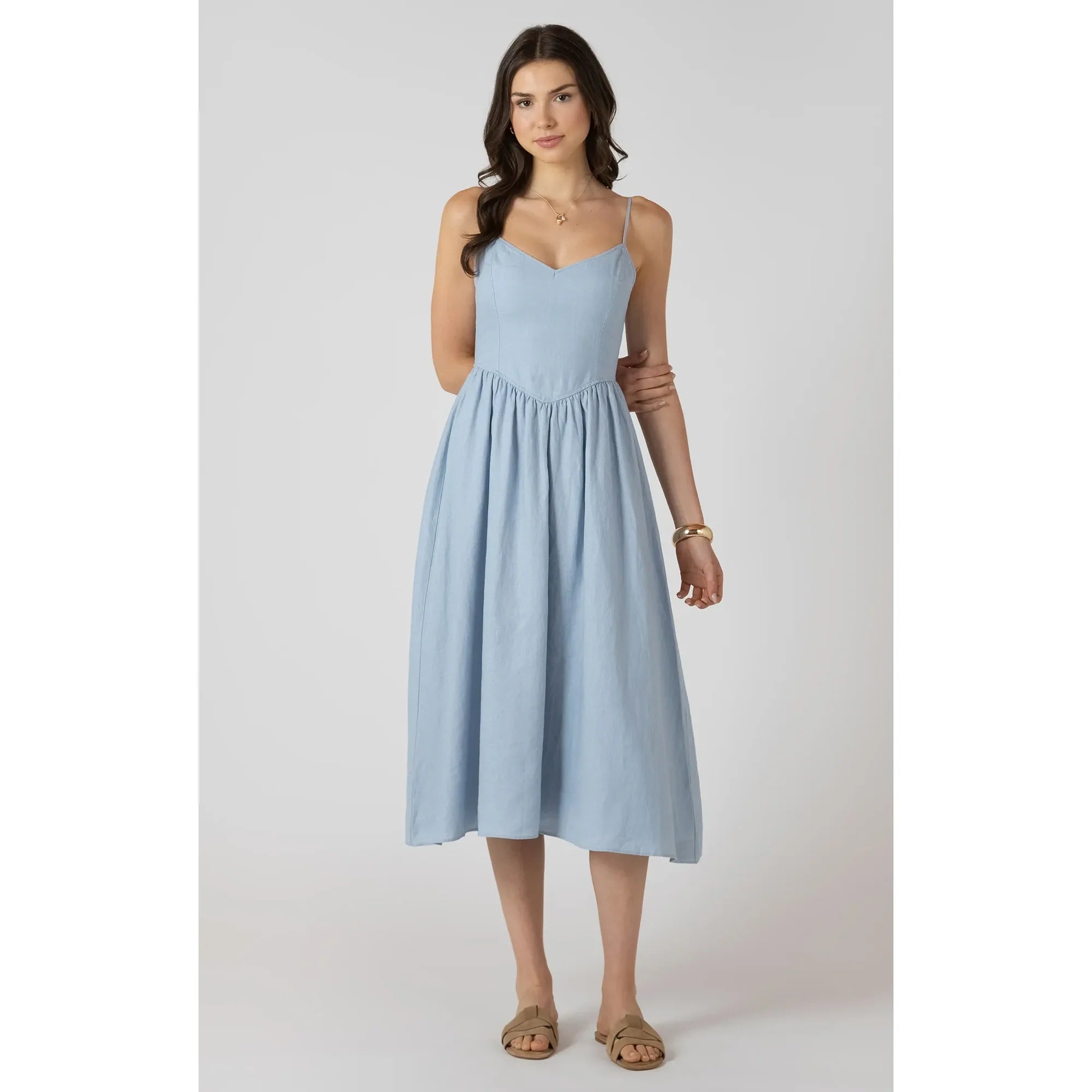 V Waist Maxi Dress