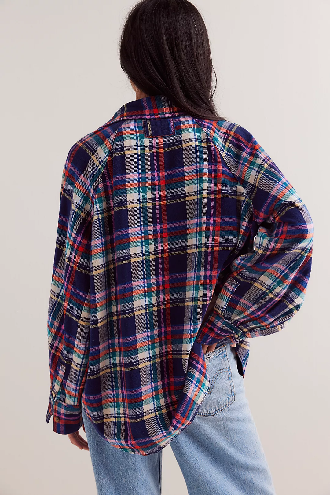 Free People Girl Meets Boy Plaid Shirt