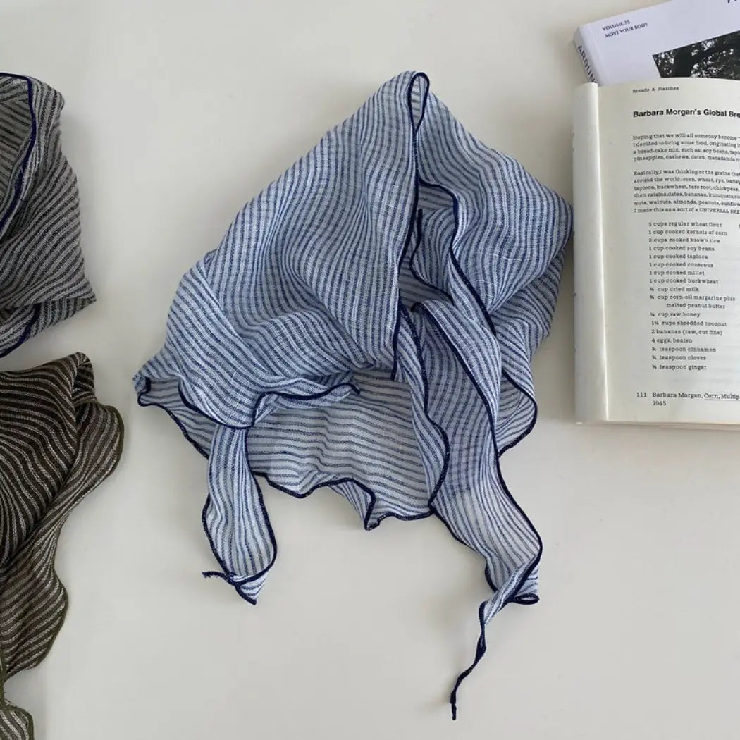Soft Stripe Triangle Scarf