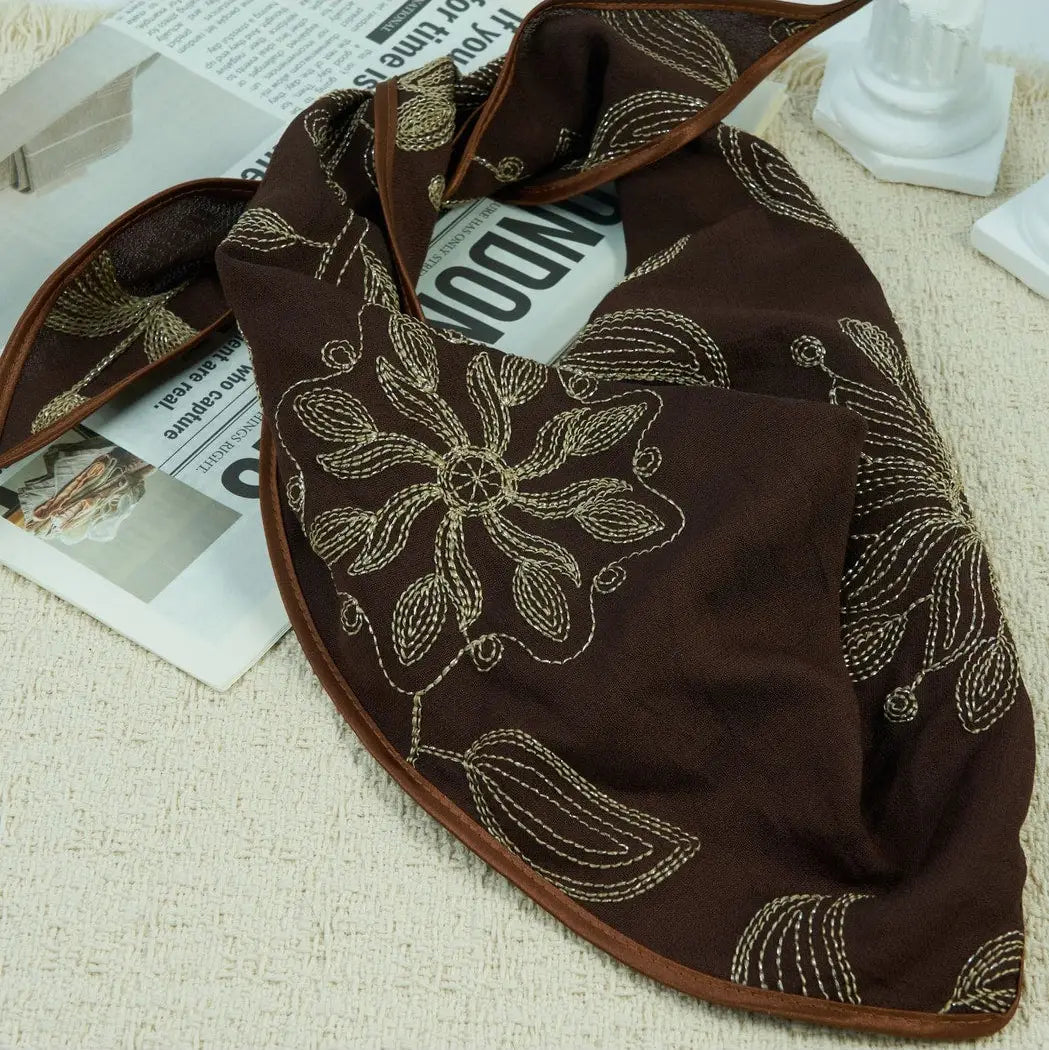 Retro Embroidered Scarves