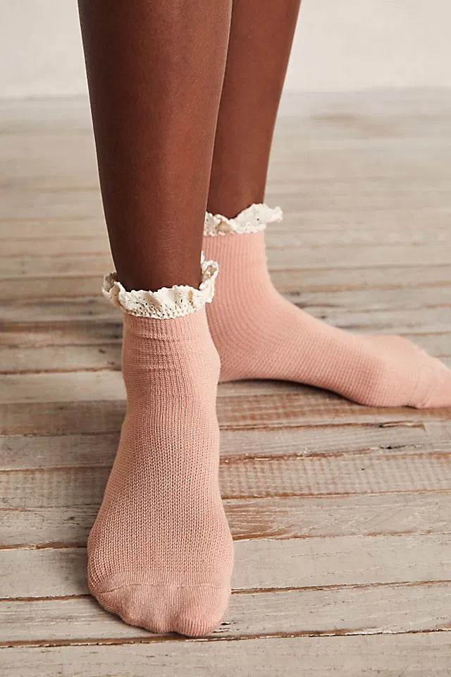 Beloved Waffle Knit Ankle Socks