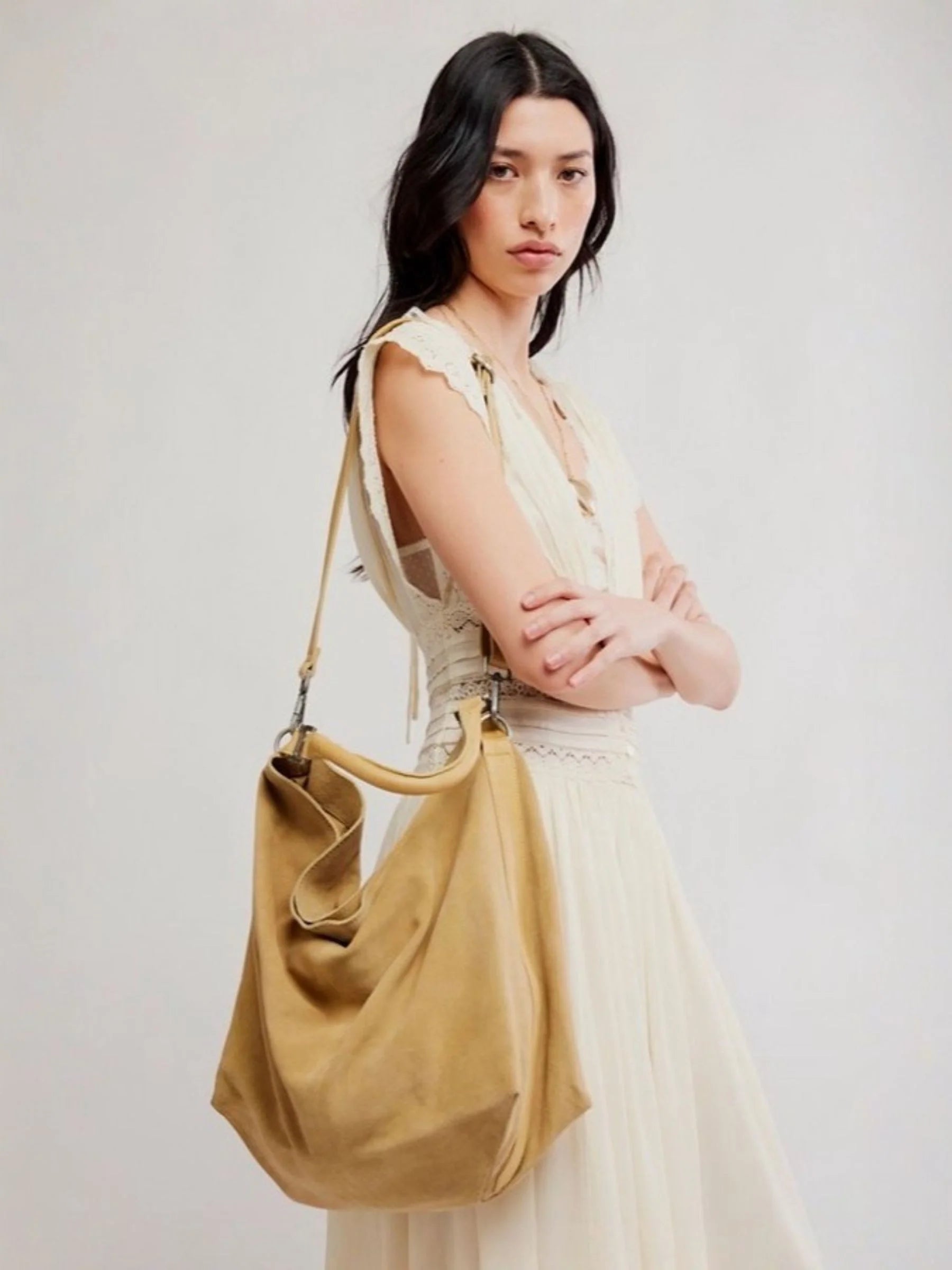 Free People Suzie Suede Slouch Tote