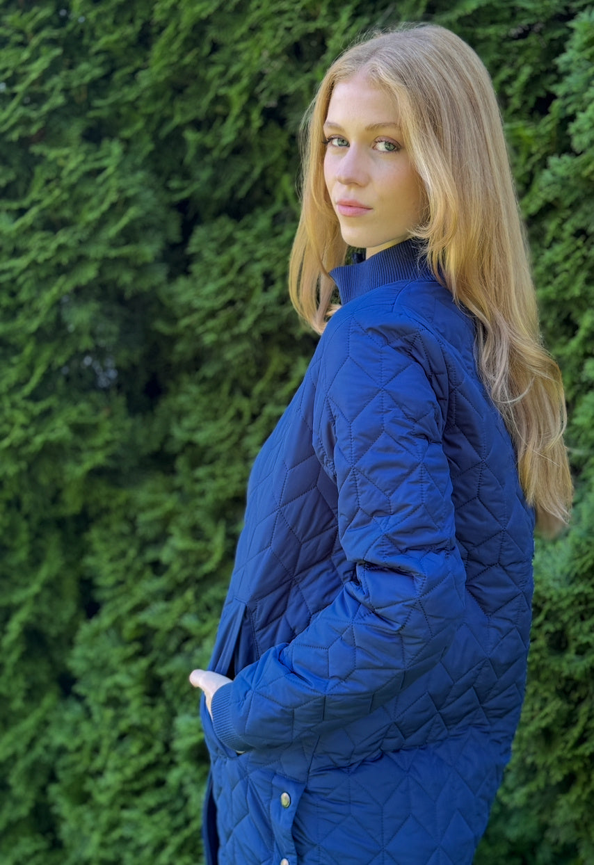 Ilse Jacobsen Long Quilted Coat ART06