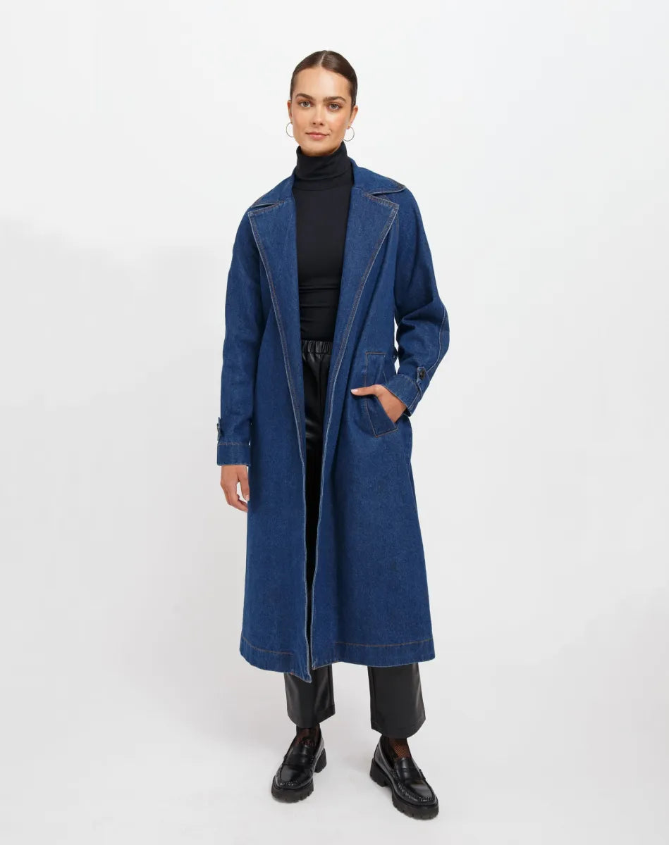 Caitlin Denim Trench