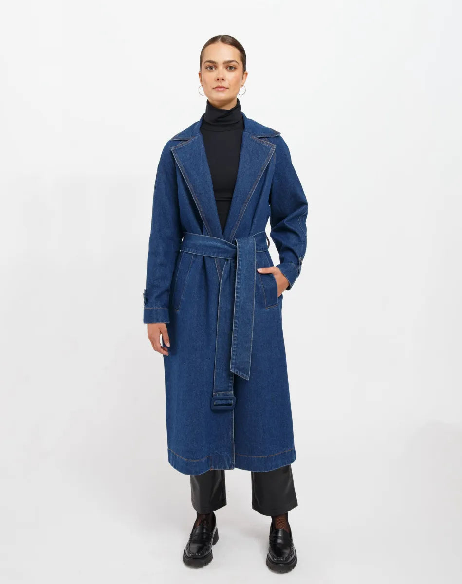 Caitlin Denim Trench