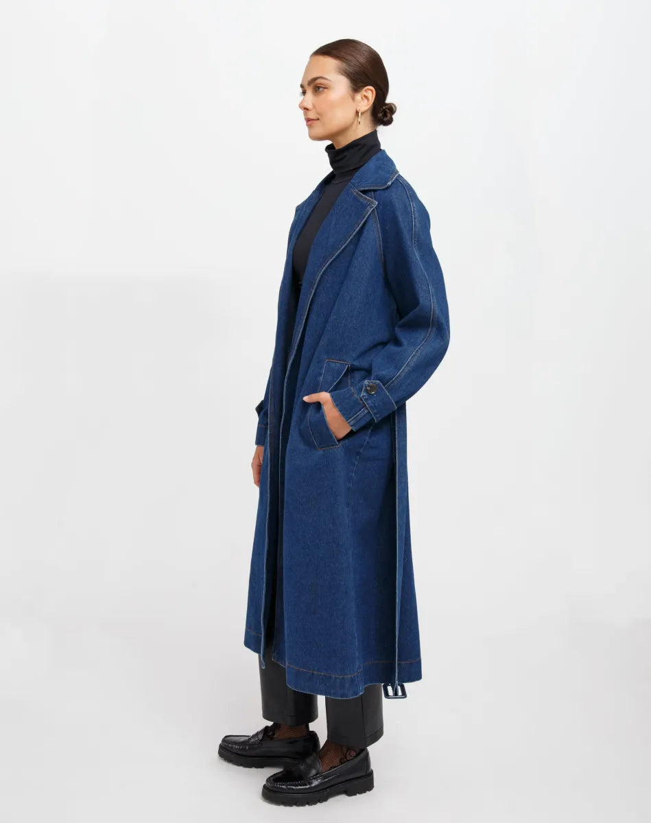 Caitlin Denim Trench