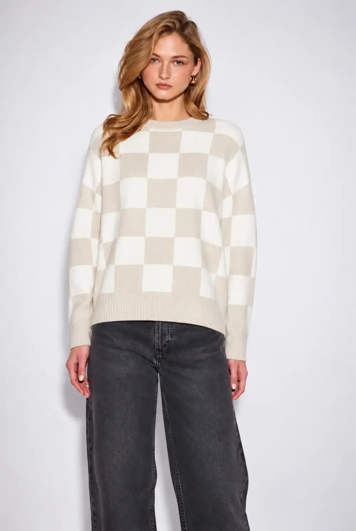 the Hugo Check Sweater