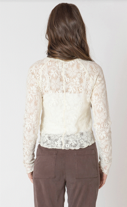 Exposed Seam Lace Top