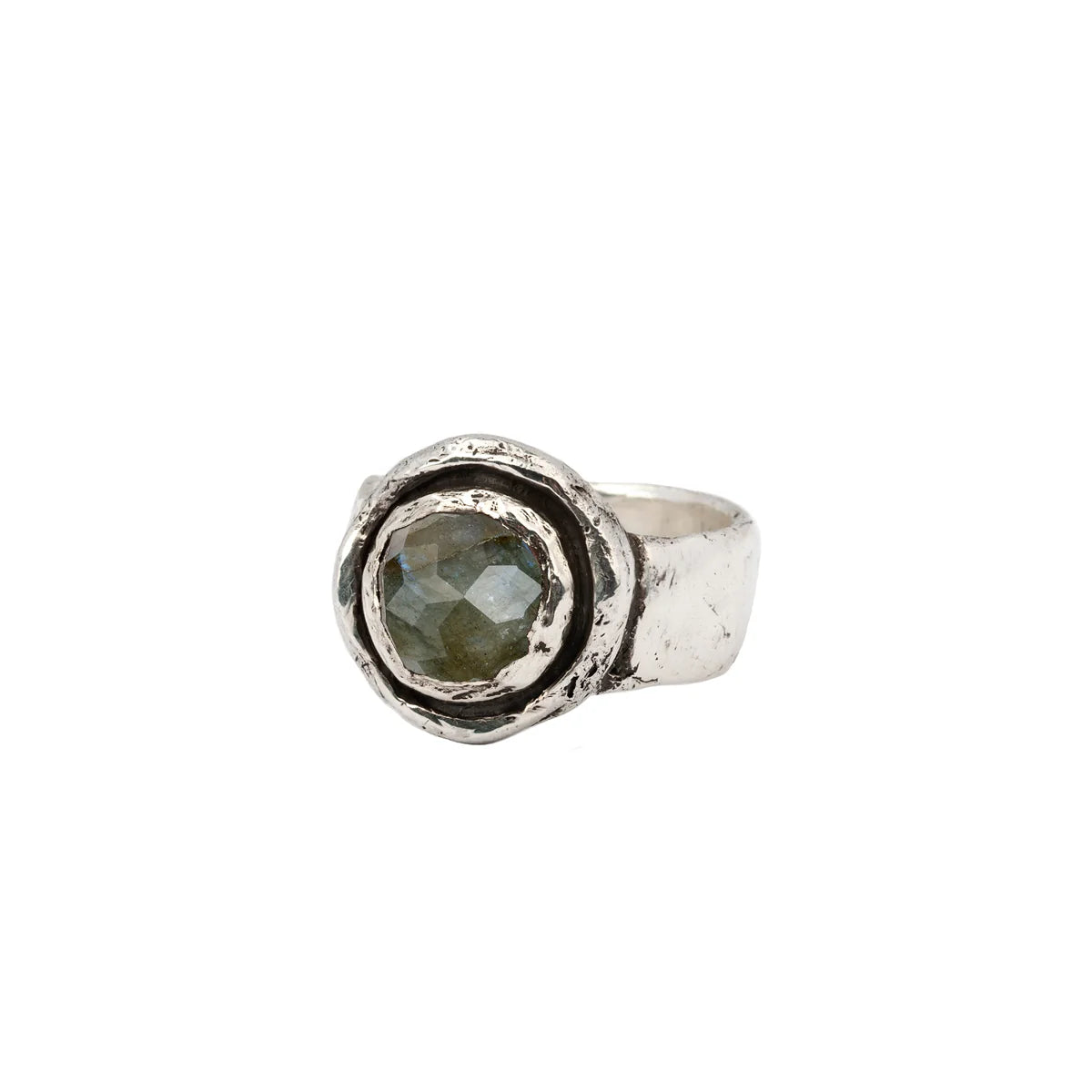 Faceted Stone Talisman Ring