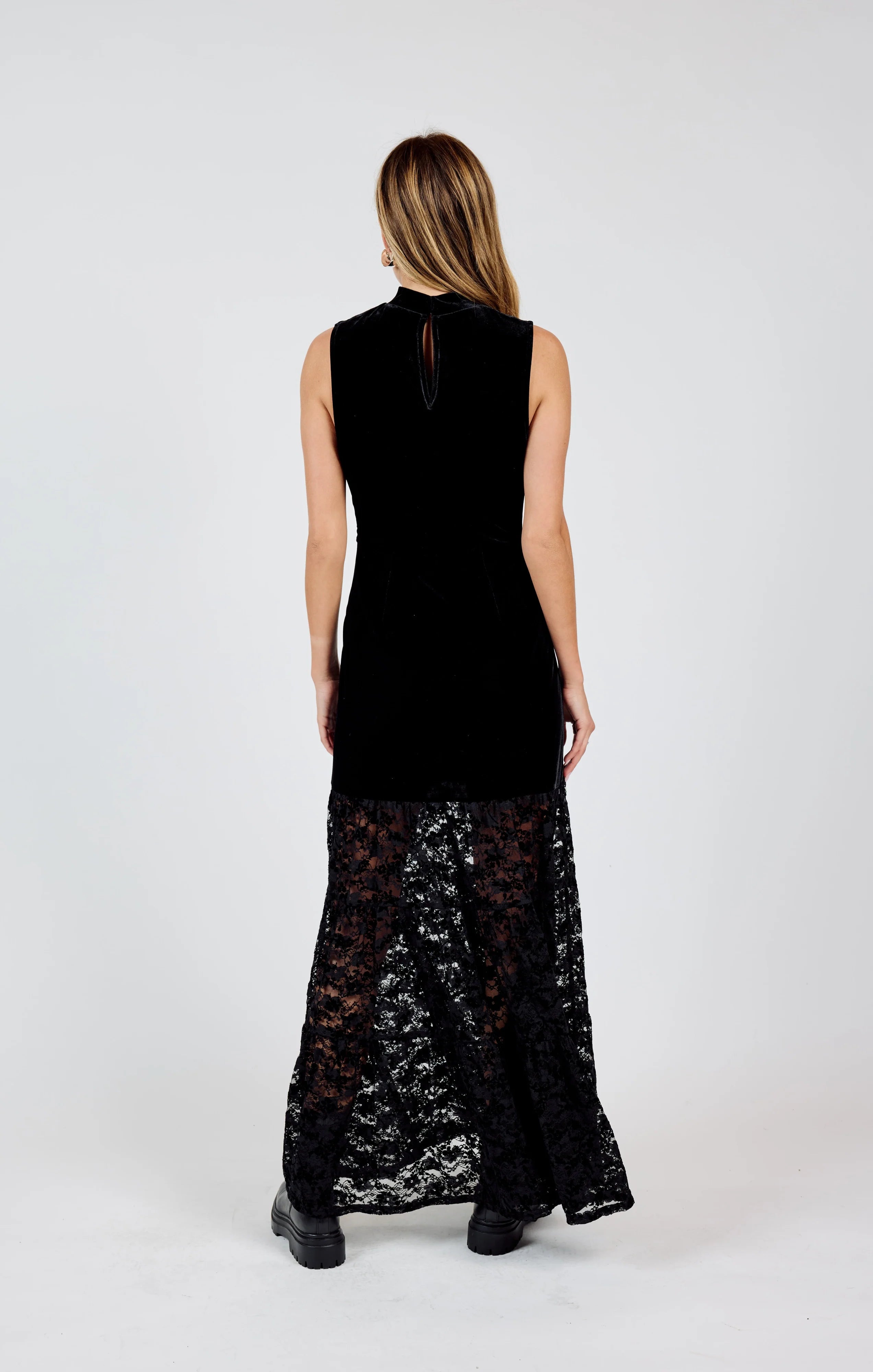 At Dusk Velvet Lace Maxi