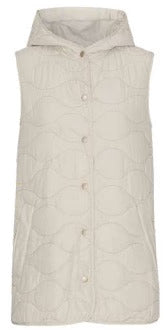 Ilse Jacobsen Short Quilt Vest in Light Sand