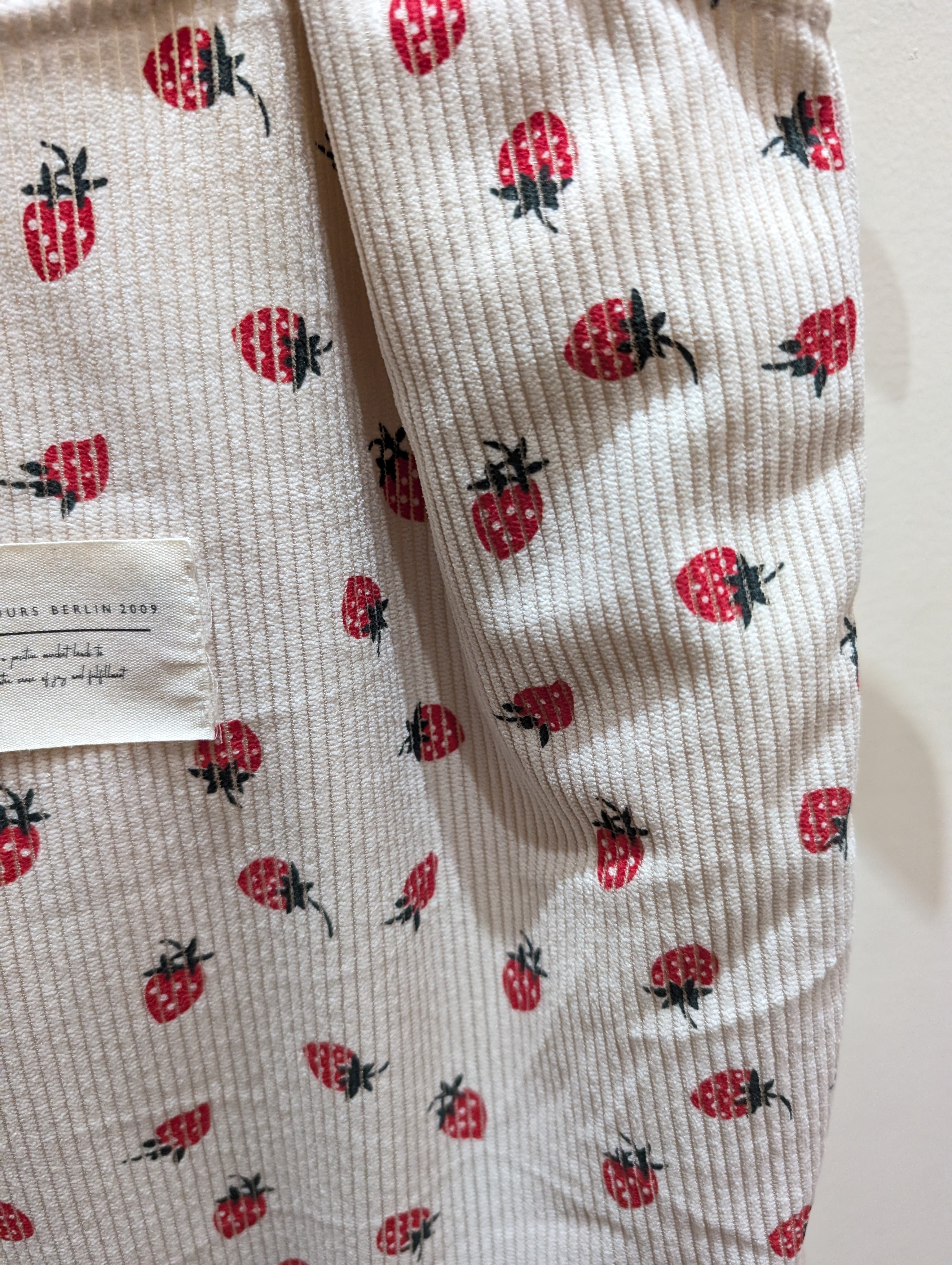 Berlin Cord Strawberry Tote