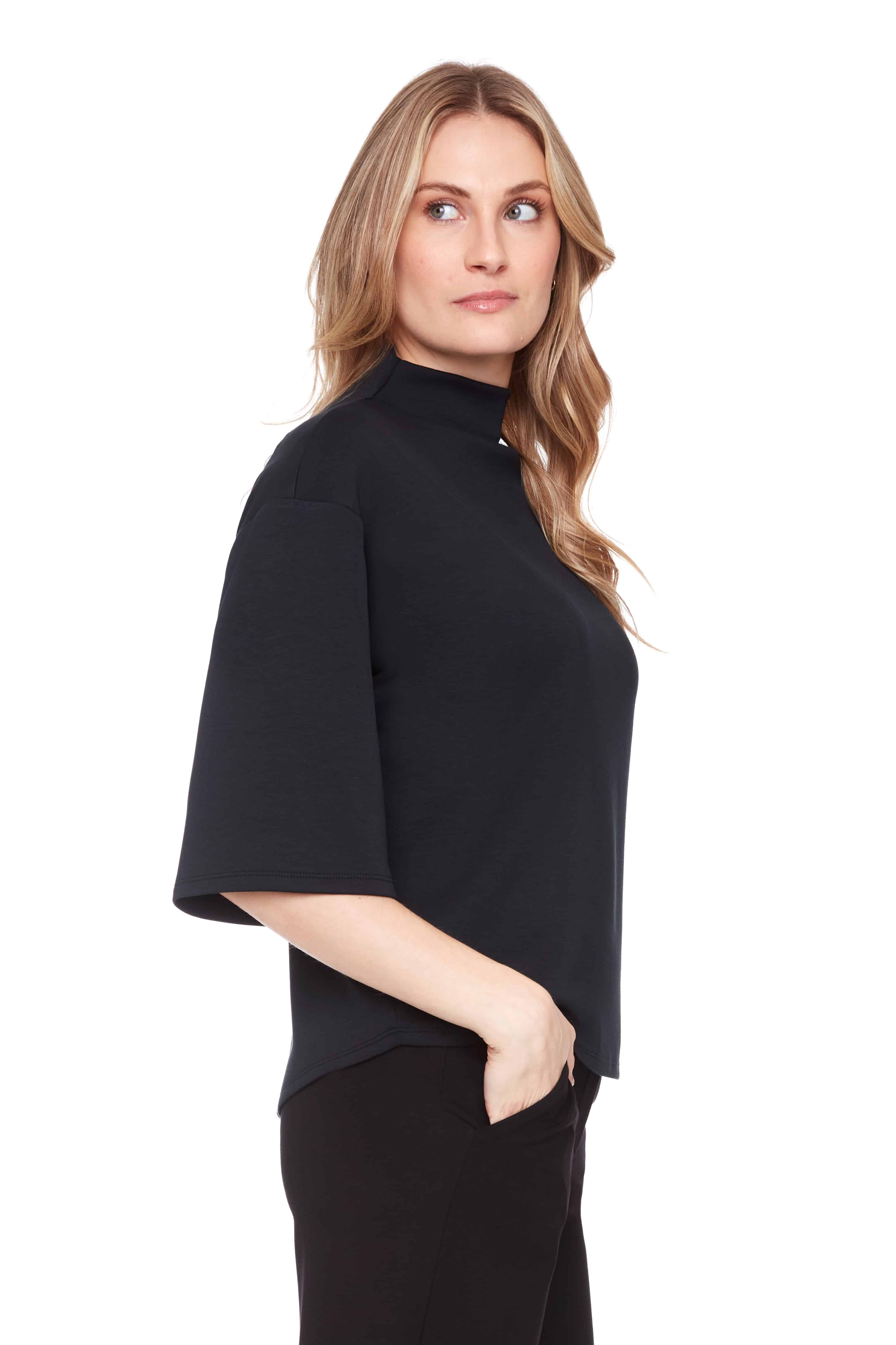 Butter Short Sleeve Turtleneck Top