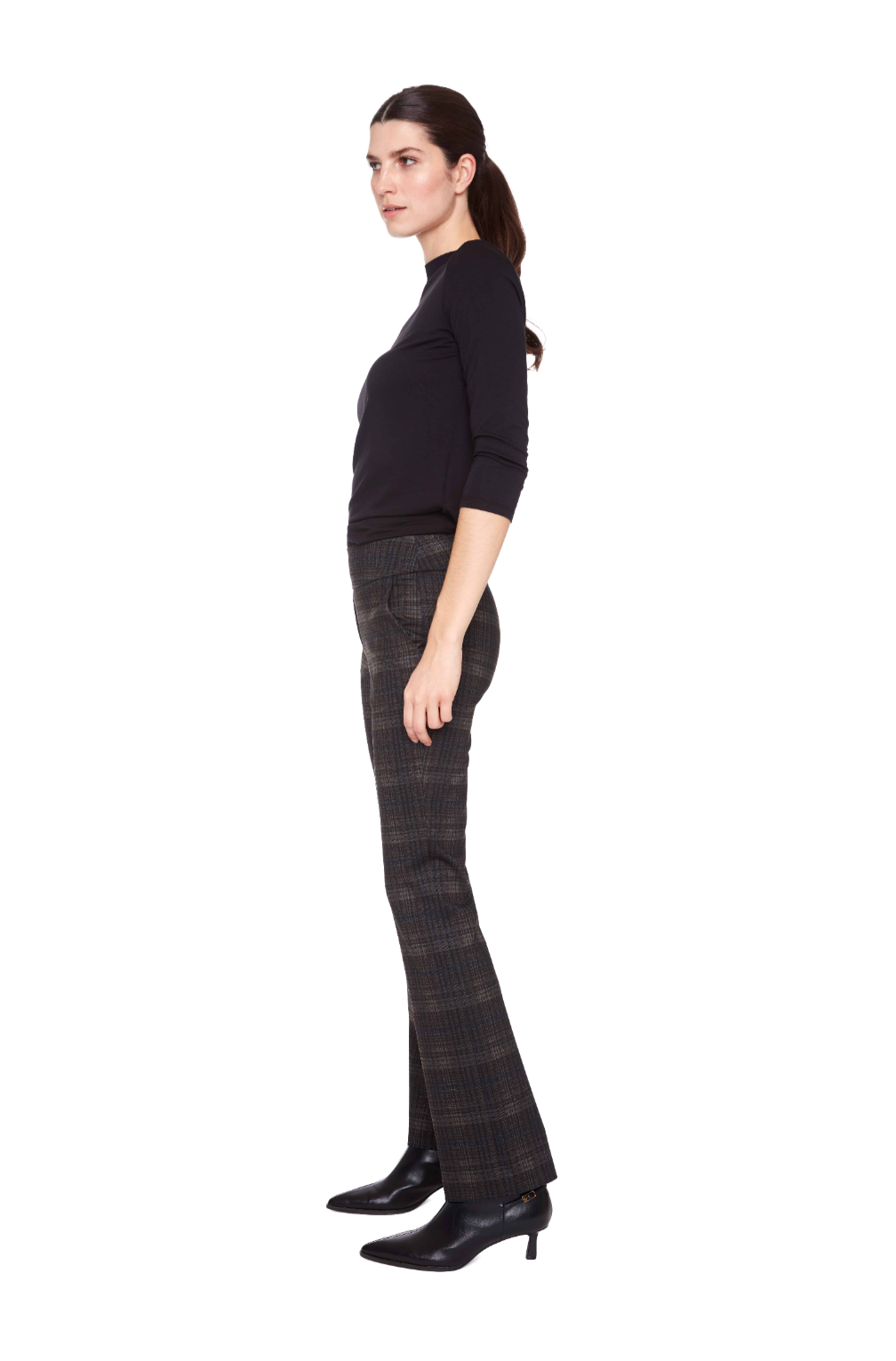 Plaid Ponte Bootcut
