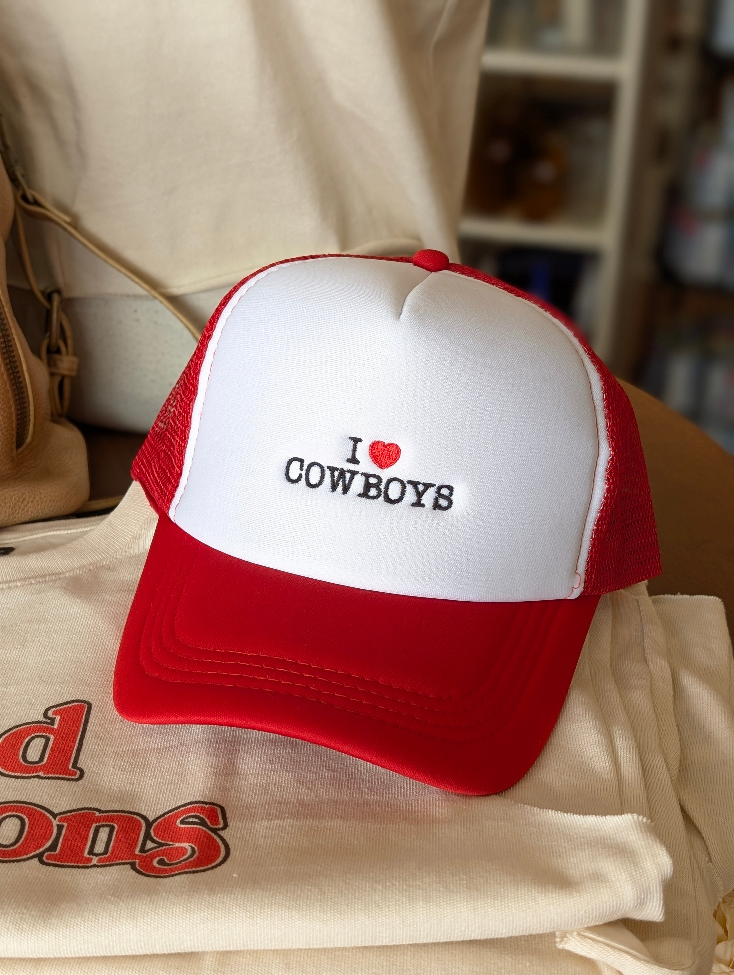 I Love Cowboys Trucker Hat