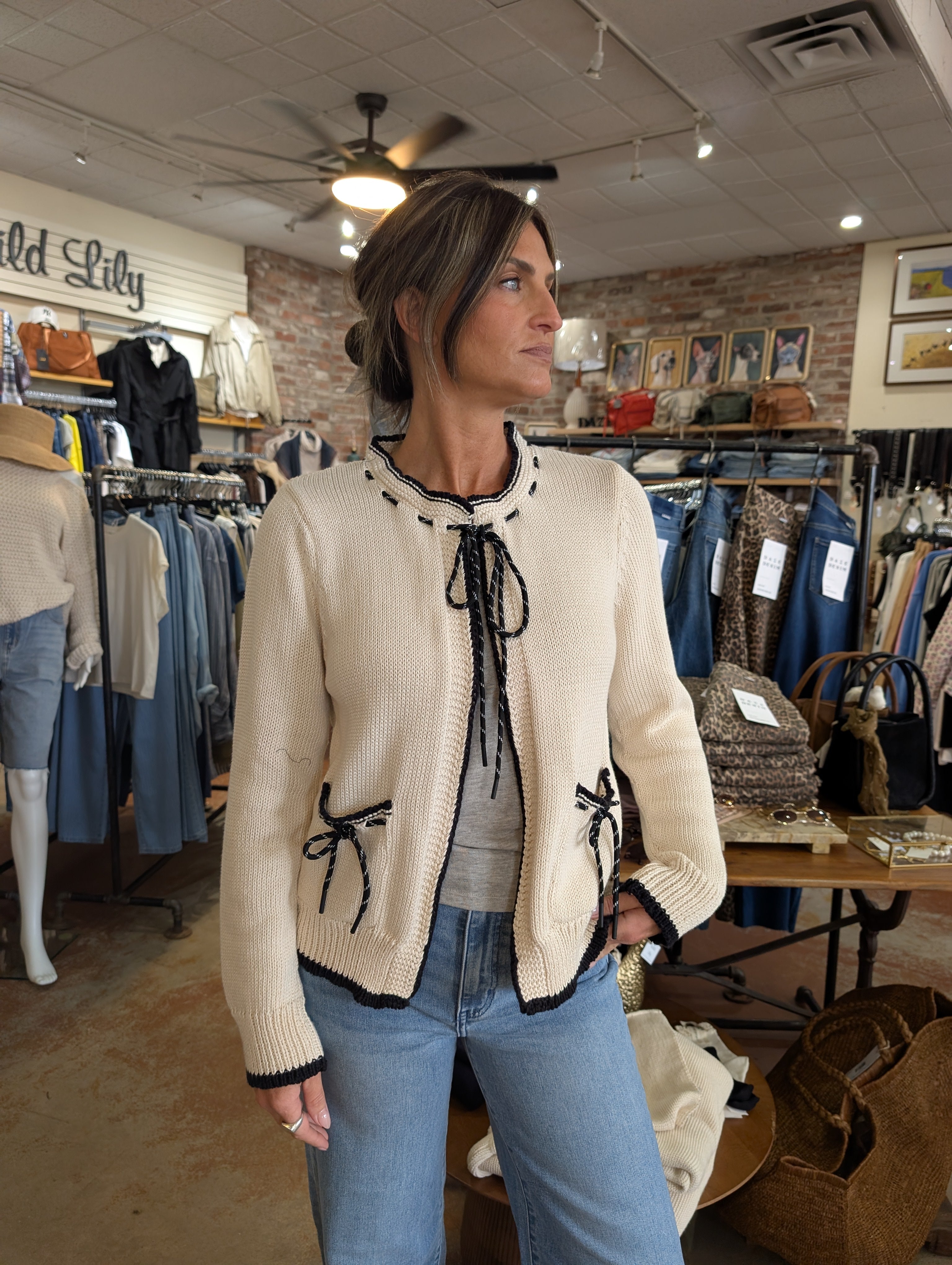 Bow Cardigan