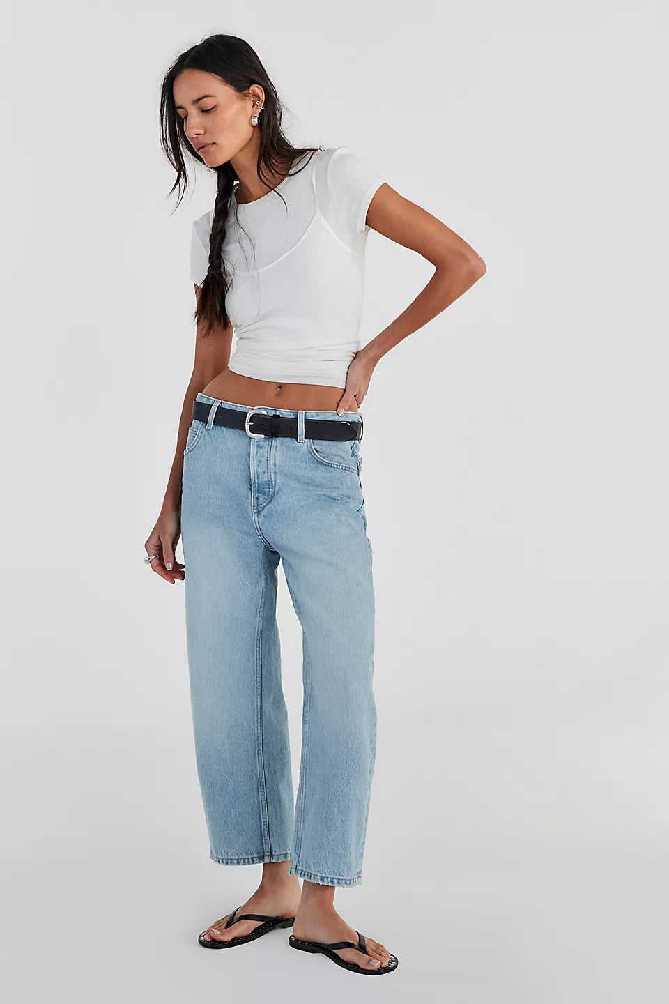 Free People Deep Trance Dropped Boyfriend Jeans
